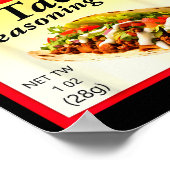 Taco Seasoning Mix Funny Mexico Cinco De Mayo Grou Poster (Hoek)