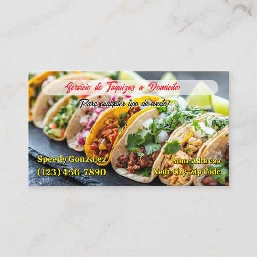 TACO SERVICE BEDRIJFSKAARTEN VISITEKAARTJE (Voorkant)