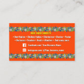 Taco service Business Cards Visitekaartje (Achterkant)