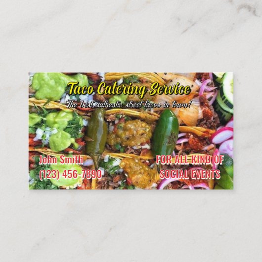 Taco service Business Cards Visitekaartje (Voorkant)