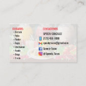 Taco Service Visitekaartje (Achterkant)