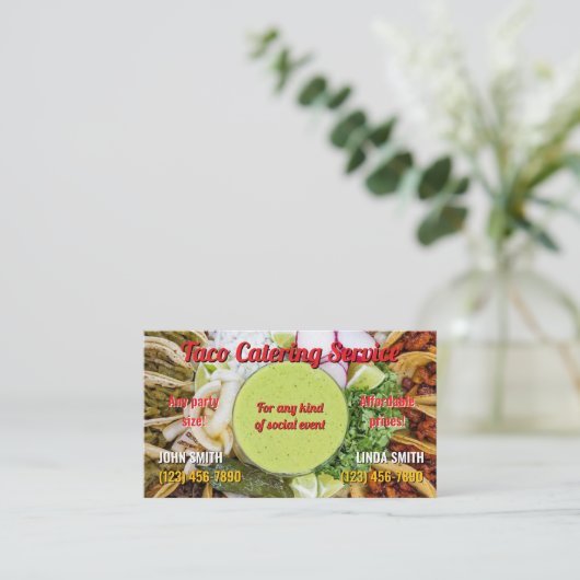 Taco Service Visitekaartje (Staand voorkant)