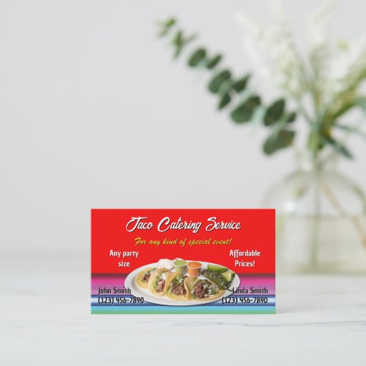 Taco Service Visitekaartje (Staand voorkant)
