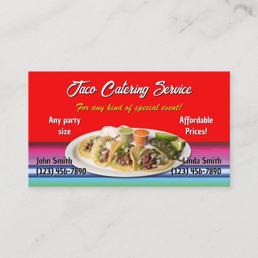 Taco Service Visitekaartje (Voorkant)