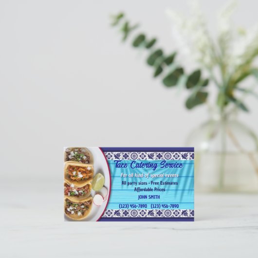 Taco Service Visitekaartje (Staand voorkant)