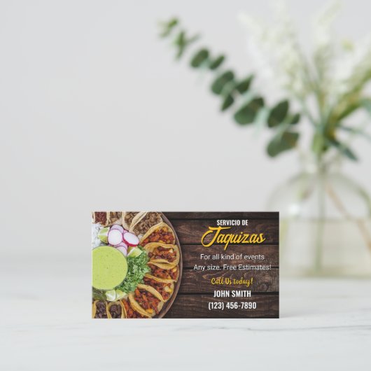 Taco Service Visitekaartje (Staand voorkant)