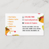 Taco service visitekaartjes (Achterkant)