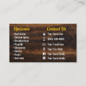 Taco Service Visitekaartjes (Achterkant)