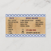 Taco Service Visitekaartjes (Achterkant)