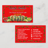 Taco service visitekaartjes (Voorkant / Achterkant)