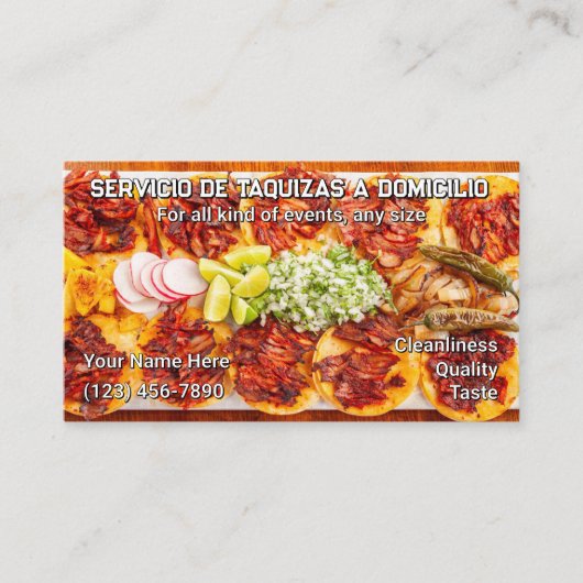 Taco Service Visitekaartjes (Voorkant)