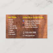 Taco Service Visitekaartjes (Achterkant)