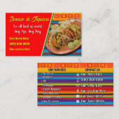 Taco Service Visitekaartjes (Voorkant / Achterkant)