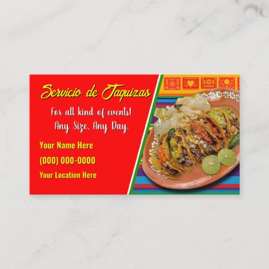 Taco Service Visitekaartjes (Voorkant)