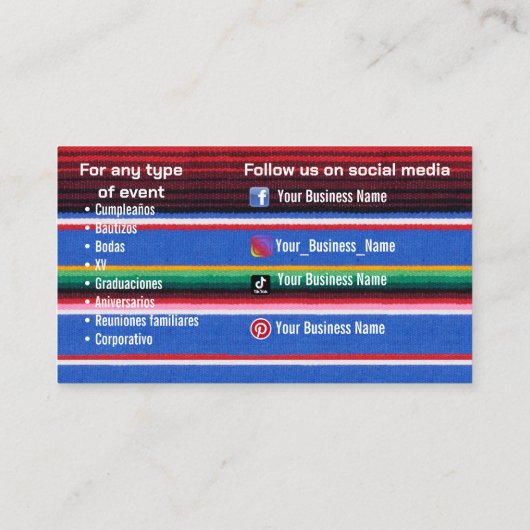 Taco-service-Visitekaartjes Visitekaartje (Achterkant)