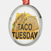 Taco-shirt op dinsdag.png metalen ornament (Links)