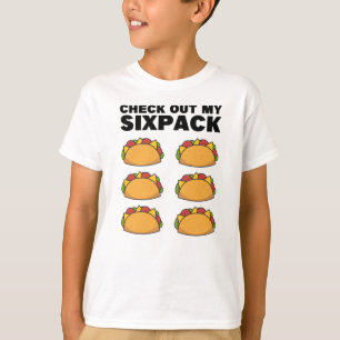 Taco Six Pack Fun Mexicaanse fitness Gym T-shirt