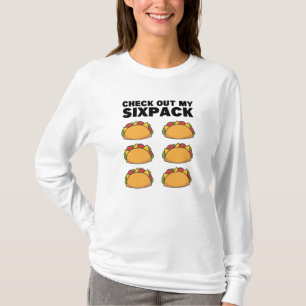 Taco Six Pack Fun Mexican Fitness Gym T-shirt