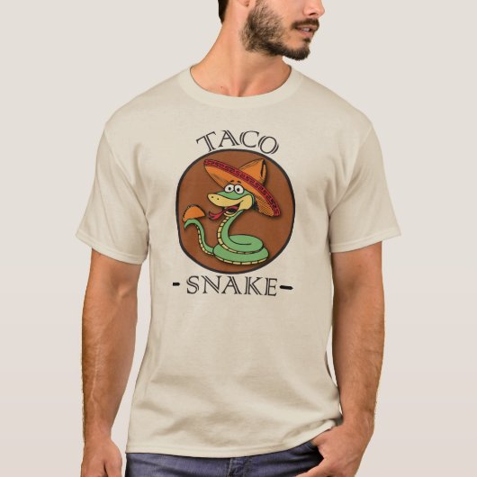 Taco Snake restaurant T-shirt Mexicaans (Voorkant)