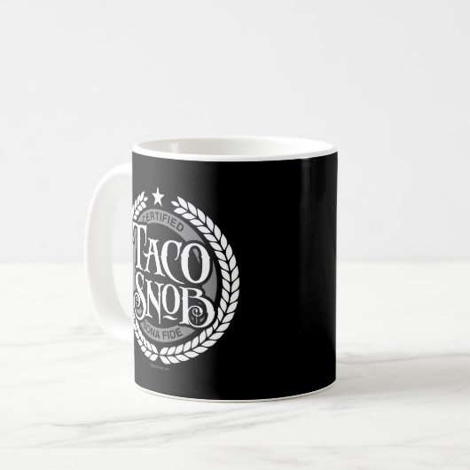 Taco Snob - grappige taco liefhebber Koffiemok (Voorkant links)