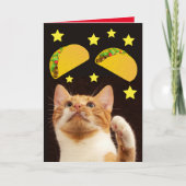 TACO SPACE CAT CHRISTMAS-KAARTEN KAART (Voorkant)