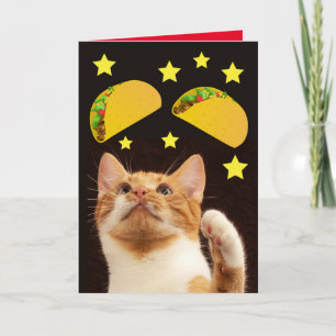 TACO SPACE CAT CHRISTMAS-KAARTEN KAART