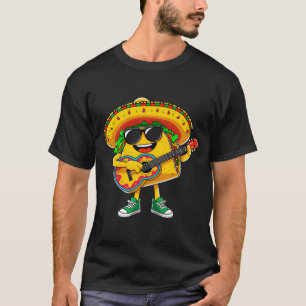 Taco speelt gitaar cinco de mayo grappig Mexicaans T-shirt