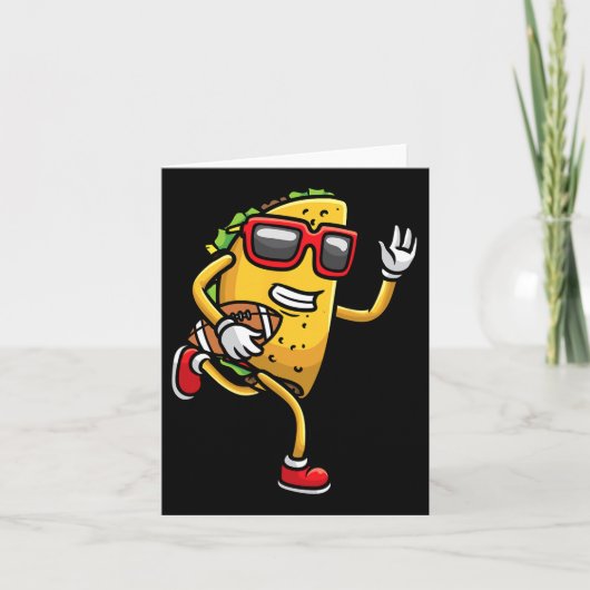 Taco speelt voetbal Mexicaanse Cinco de Mayo Kinde Kaart (Voorkant)