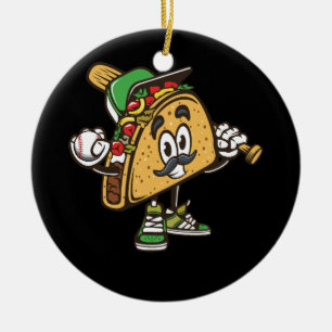 Taco Spelen Honkbal Softbal Taco's Mexicaanse Fest Keramisch Ornament