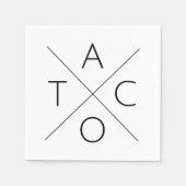 Taco (Spelen op Fixer Upper, Waco) Word Art Servet (Voorkant)