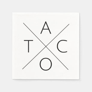 Taco (Spelen op Fixer Upper, Waco) Word Art Servet