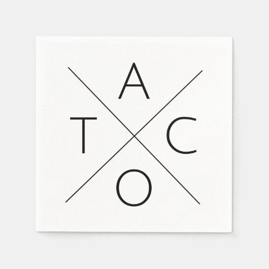 Taco (Spelen op Fixer Upper, Waco) Word Art Servet (Voorkant)