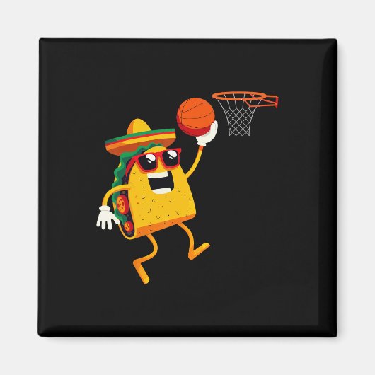 Taco spelende skelet voor Cinco De Mayo-viering Magneet (Voorkant)