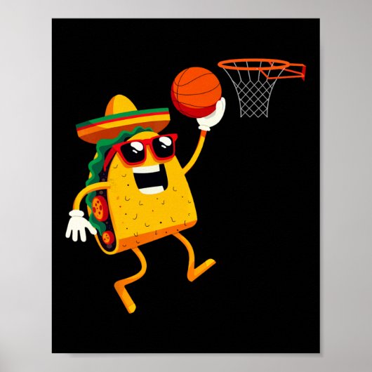 Taco spelende skelet voor Cinco De Mayo-viering  Poster (Voorkant)