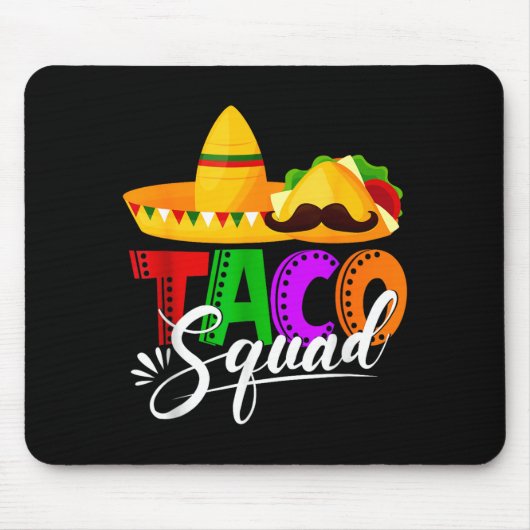 Taco squad cinco de mayo grappig leuk Mexicaans et Muismat (Voorkant)