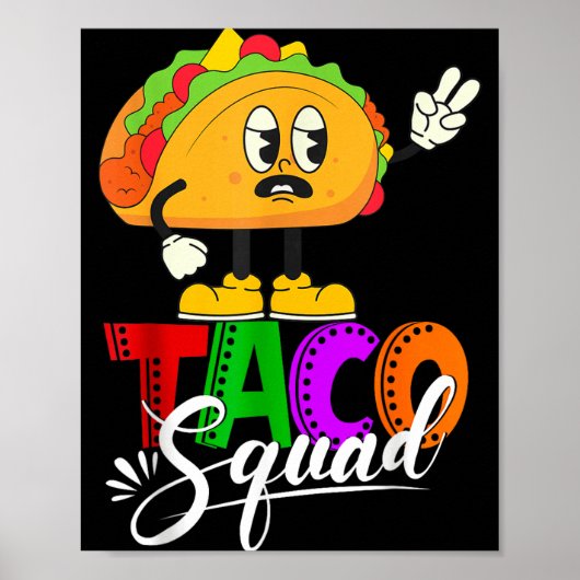 Taco squad cinco de mayo grappig schattig Mexicaan Poster (Voorkant)