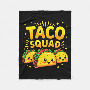 Taco squad cinco de mayo Mexicaans eten feeststemm Fleece Deken