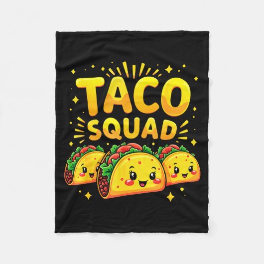 Taco squad cinco de mayo Mexicaans eten feeststemm Fleece Deken (Voorkant)