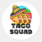 Taco Squad, Cinco de Mayo Ronde Sticker (Voorkant)