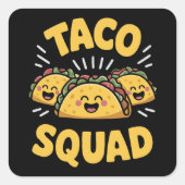 Taco Squad - Leuke Fiesta Crew Vierkante Sticker (Voorkant)
