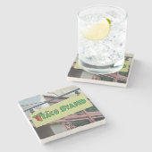 Taco stand Athene Georgia Marble Stone Onderzetter (Zijkant)