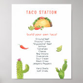 Taco station Taco Bruiloft Poster (Voorkant)
