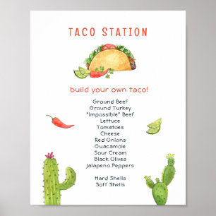 Taco station Taco Bruiloftsfeest  Poster