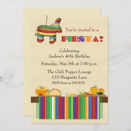 Taco Table Fiesta Kaart (Voorkant / Achterkant)