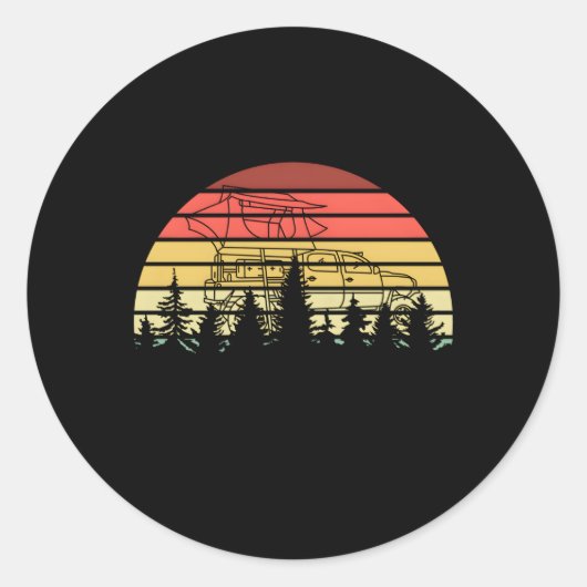 Taco Tacoma Overlanding Ronde Sticker (Voorkant)