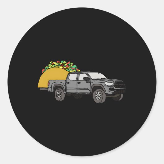 Taco Tacoma Truck Trd Overlanding Overland 4WD 4X4 Ronde Sticker (Voorkant)