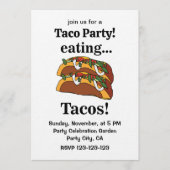 Taco Tacos Eten Feest Kaart (Voorkant)