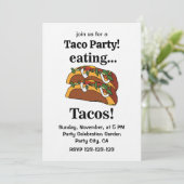 Taco Tacos Eten Feest Kaart (Staand voorkant)