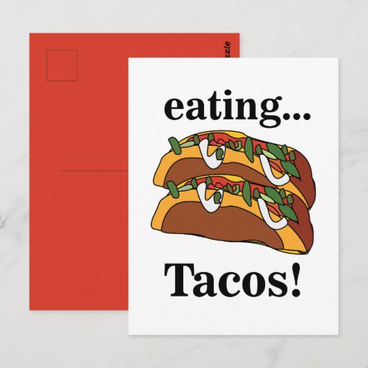Taco Tacos Eten Grappig  Briefkaart (Voorkant / Achterkant)