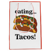 Taco Tacos Funny Birthday Medium Cadeauzakje (Voorkant)